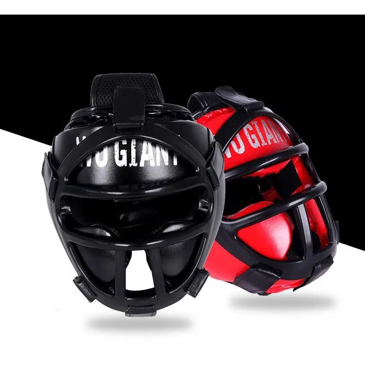 Boxing Helmet with Face Shield for Sparring, Muay Thai, and Combat Training