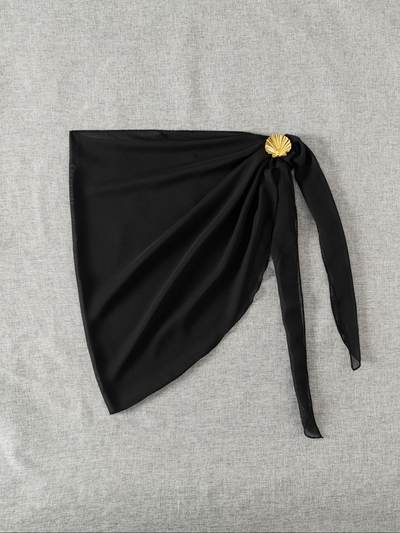 Women's Solid Color Cover Up Skirt, Casual Fashion Swimwear Bottoms for Beach Holiday Vacation, Ladies Swimwear for Summer, Swimwear Coverups, Swimsuit Cover Up, Bathing Suit Cover