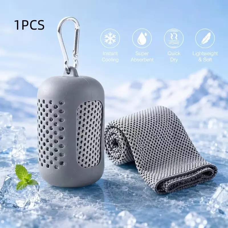 Quick-Dry Sports Towel, 100% Polyester, Ultra-Light, Machine or Hand Washable, Breathable Rectangular Cooling Towel, Ideal for Camping and Outdoor Activities