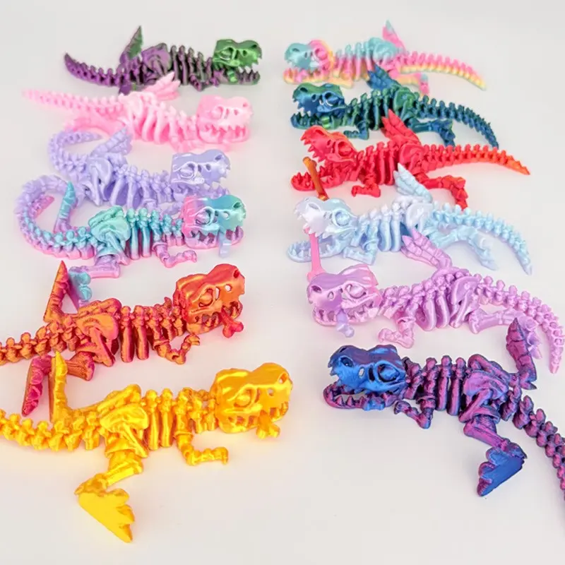 12-Piece Set, 3D Printed Jurassic Dinosaur Models, Multiple Colors, Jointed, Articulated Animal Figurines, Desktop Decor, Collectible, Halloween Christmas Gift, Figurine Collectibles!