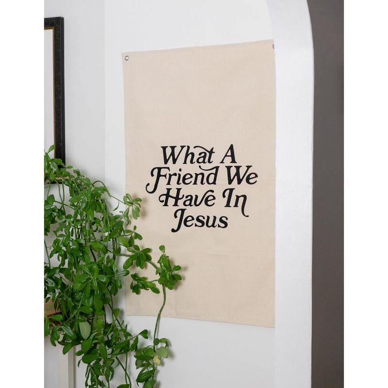 What a Friend in Jesus Tapestry,unique gift.Cotton Decor chill room accessories Wall