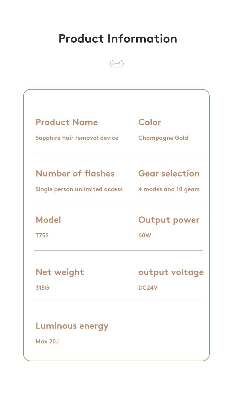 IPL Laser Hair Removal Device with Sapphire Ice-Cooling Technology for Women & Men, Painless & Long-Lasting Hair Remover for Full Body Use at Home, Safe on Face, Bikini Line, Armpits