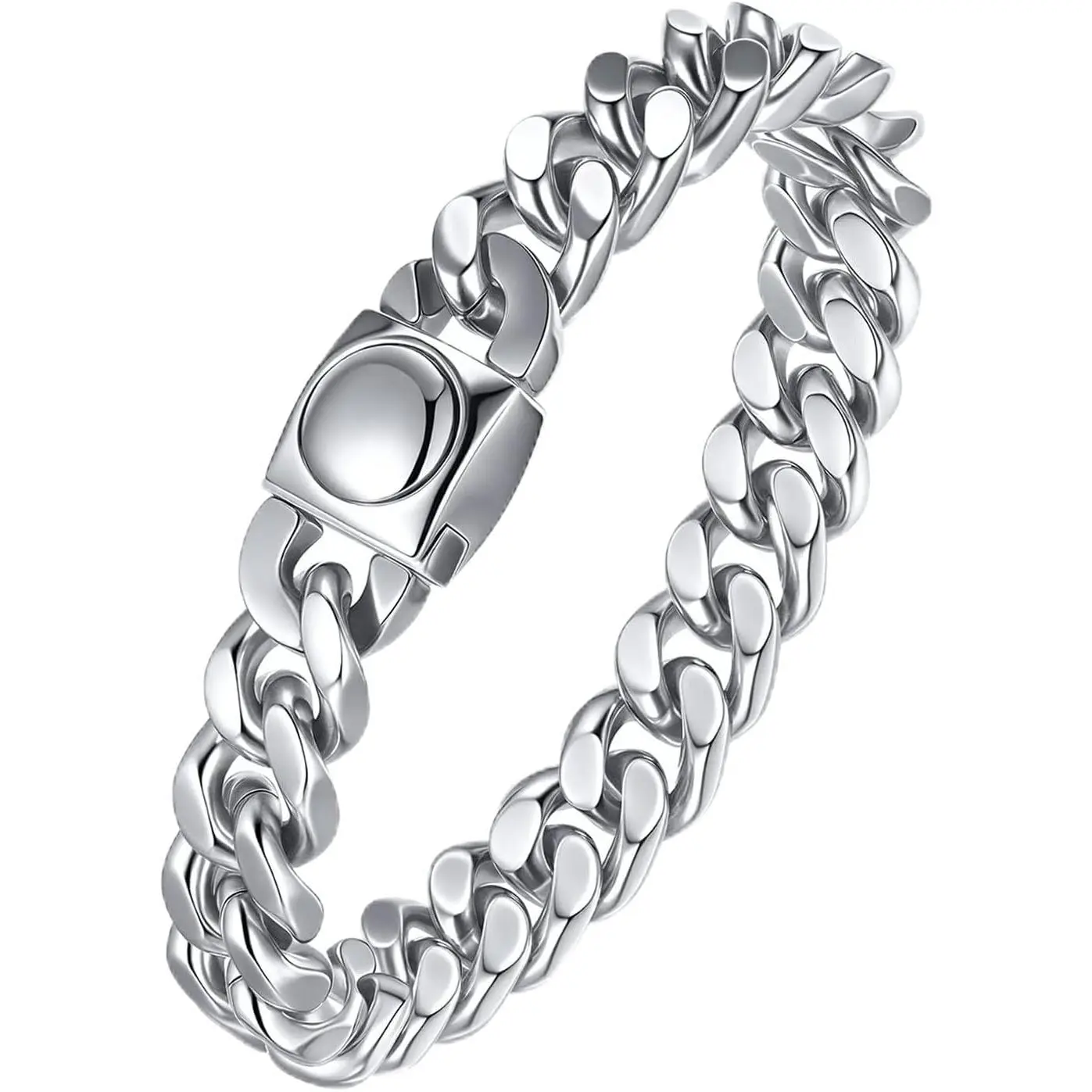 Link Chain Bracelet for Men : Durable Stainless Steel Men's Bracelets,Sweatproof Curb Wrist Chain,  Hop Graduation,Birthday,Holiday   for Boyfriend Husband Son Father