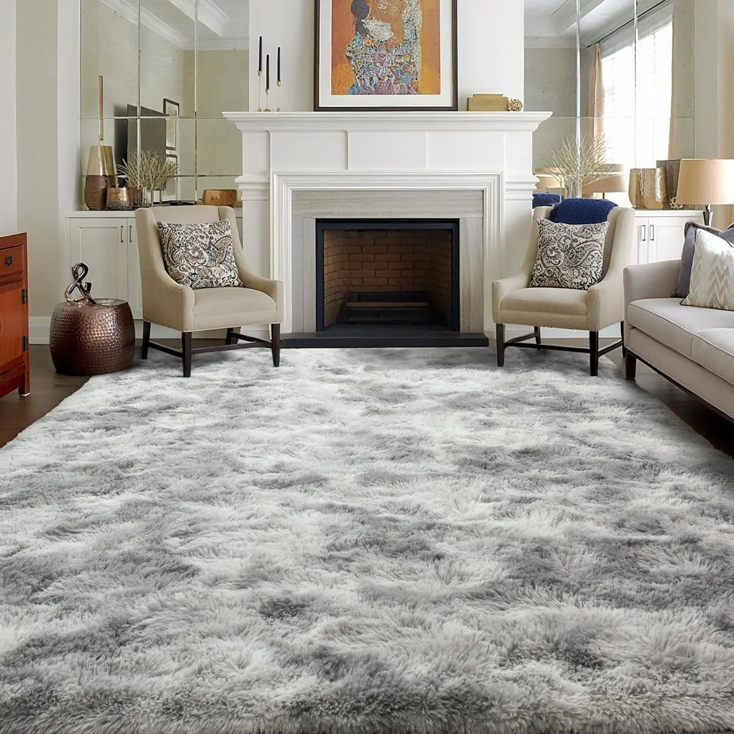 Shag Area Rugs for Bedroom Living Room,Ultra Soft Fluffy Area Rugs for Dorm, Indoor Carpet Nursery Rugs for Kids Room Home Decor