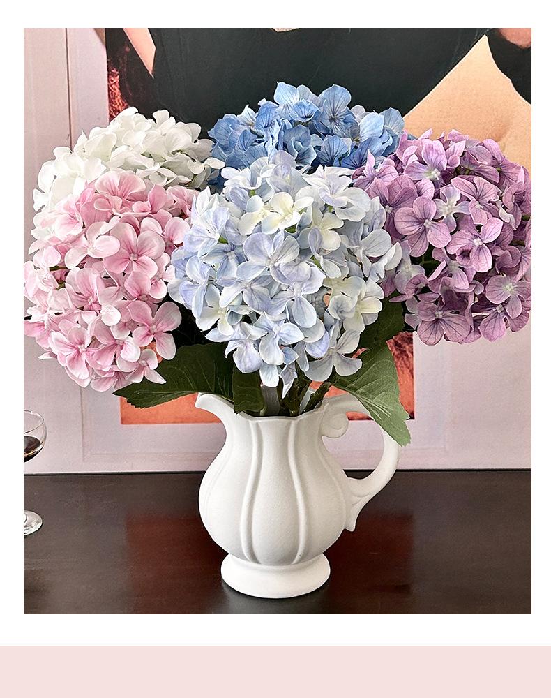 High-end artificial hydrangea flowers for wedding hall, hotel, and home decoration, 3D printed Elsa hydrangea artificial flowers