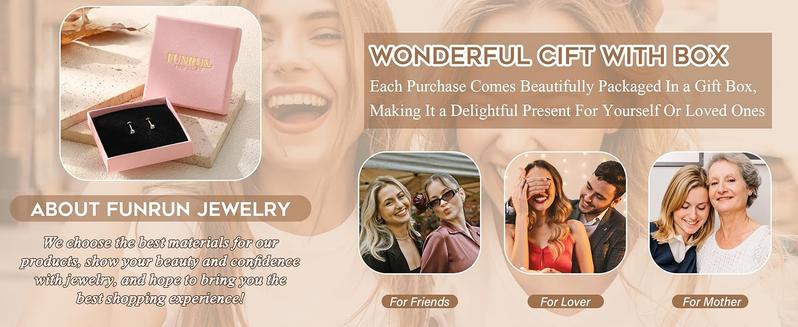 14K Gold Nose Studs For Women 316L Surgical Steel Threadless Nose Ring Lip Studs Push In Flat Back Stud Earrings Cz Nose Nostril Tragus Helix Body Piercing Jewelry Silver Gold 20G 18G