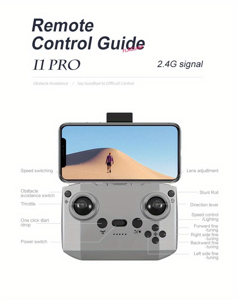 i1 PRO 480p Drone with Dual Cameras 180° Rotation Obstacle Avoidance Optical Flow Positioning 360° Roll Gyroscope One-Key Calibration Take-off Landing Functions