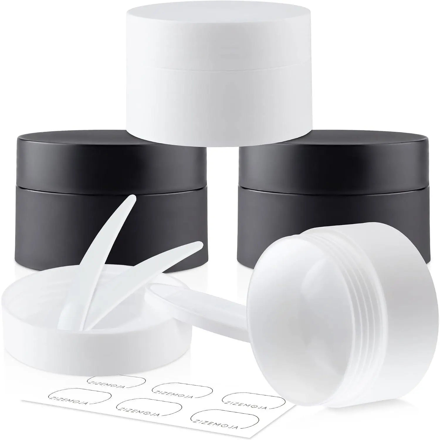 Small Travel Containers 50g 4 Pack Leak Proof Travel Size Containers |  Plastic, Leak Proof Screw ,  30g Jars for Cream, Lotion, Makeup and Travel Toiletries