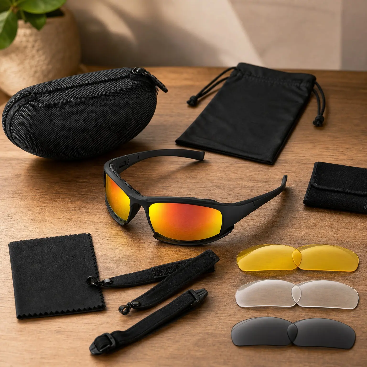 Safety Glasses Kit with Interchangeable Lenses, Anti-Scratch UV Protection, Sport Shooting Hunting Eye Protection for Men and Women, Stylish Impact Resistant Z87 Eyewear