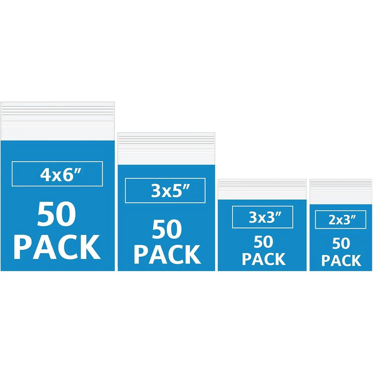 200 Pack Small Plastic Bags For , Mini Baggies 4  Sizes. 2x3 3x3 3x5 4x6 Inch 2 Mil Thick Poly Zipper Lock Bags Clear for , Bead, Crafts, Small  Storage