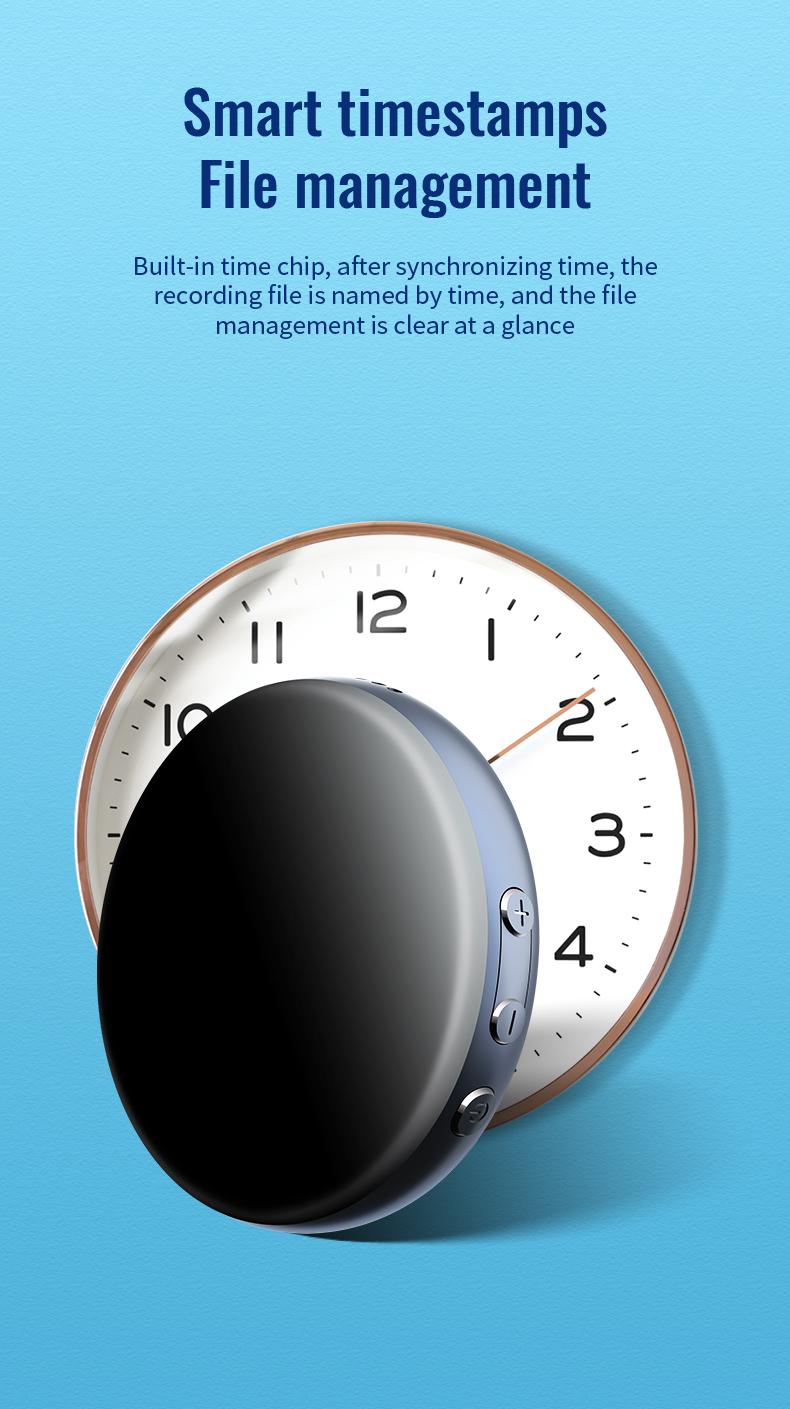 Magnetic Digital Voice Recorder + Voice Activated Recorder, Compact Audio Recorder, Audio Recording Device, Grabadora de Audio Digital Usb Wireless Portable Mini Headsets