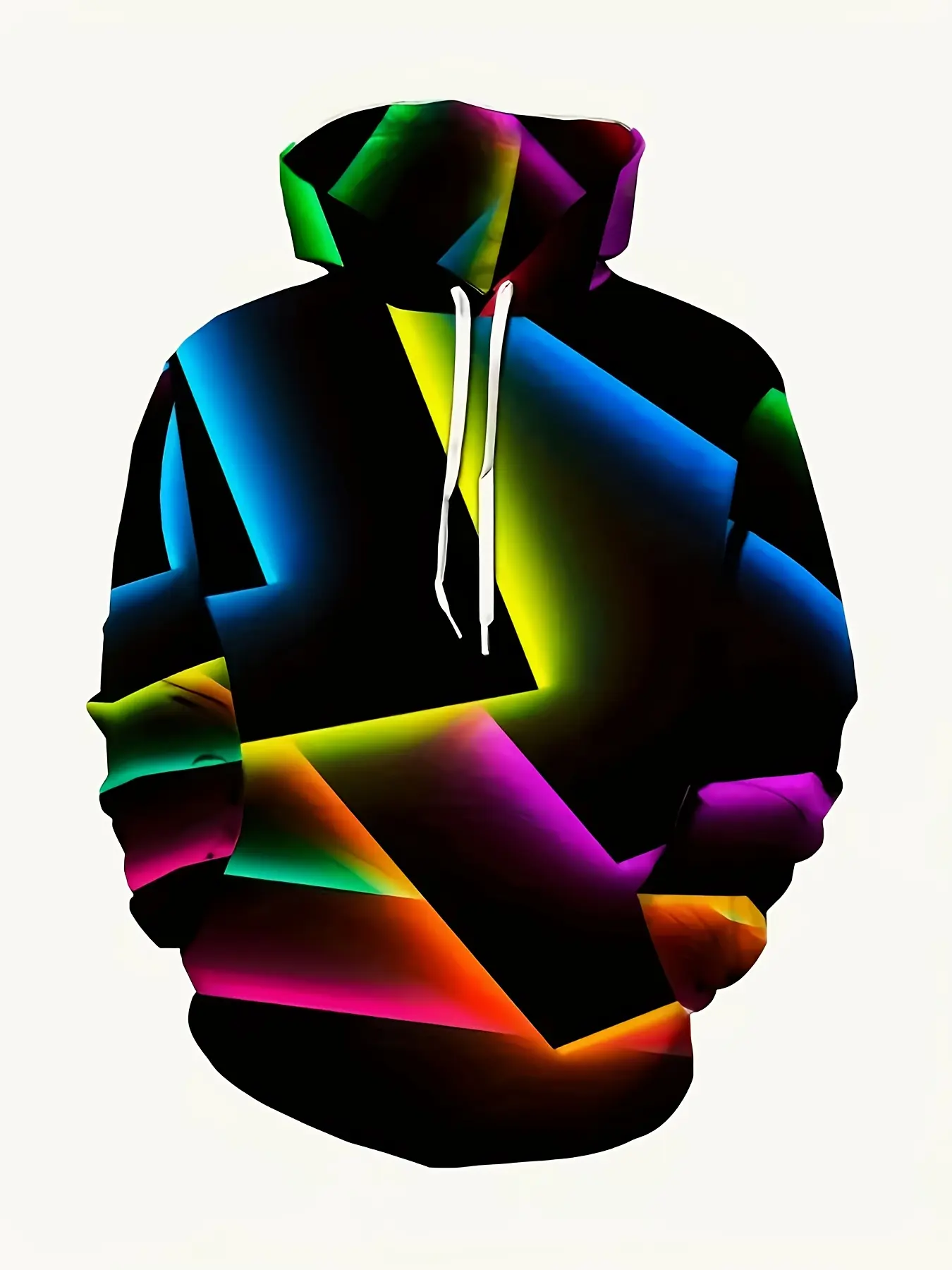 Digital printing fashion trend hooded sweatshirt, autumn clothing hoodie - men's hooded sweatshirt - colorful printed pattern