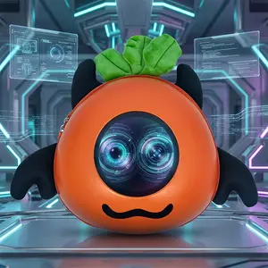 LED Backpack Carrot Orange, Mini Hard Shell Daypack with DIY Digital Display, Internal USB, Fits Tablet & Switch, Cute Tech Gift for Teens (Power Source Not Included)