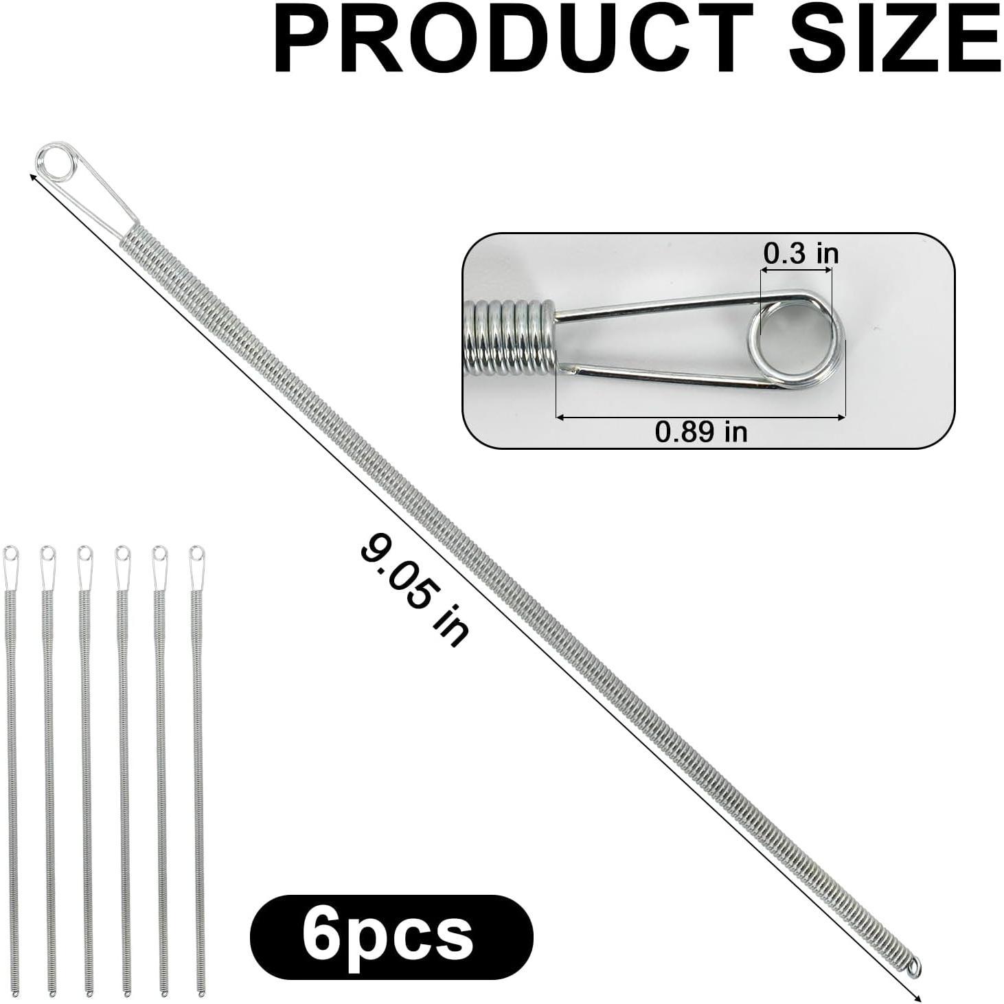 6 count Spring Loop Drawstring Threader Tool for Hoodies, Sweatpants & Shorts - Bendable Metal Rope Threader Clip for Easy Sewing