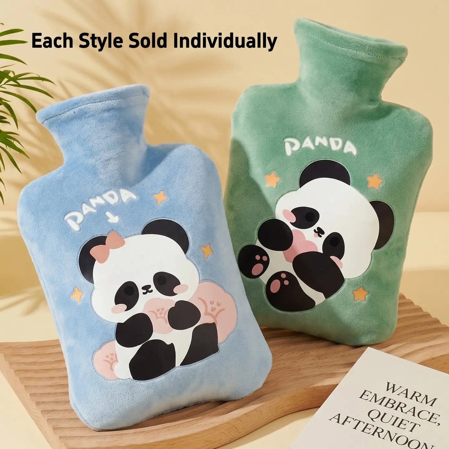 Reusable Portable Hot Water Bag, Cute Cartoon Plush Warm Hand Warmer, Detachable Washable, PVC Inner Lining, Cover, Pain Relief for Women, Hot Compress