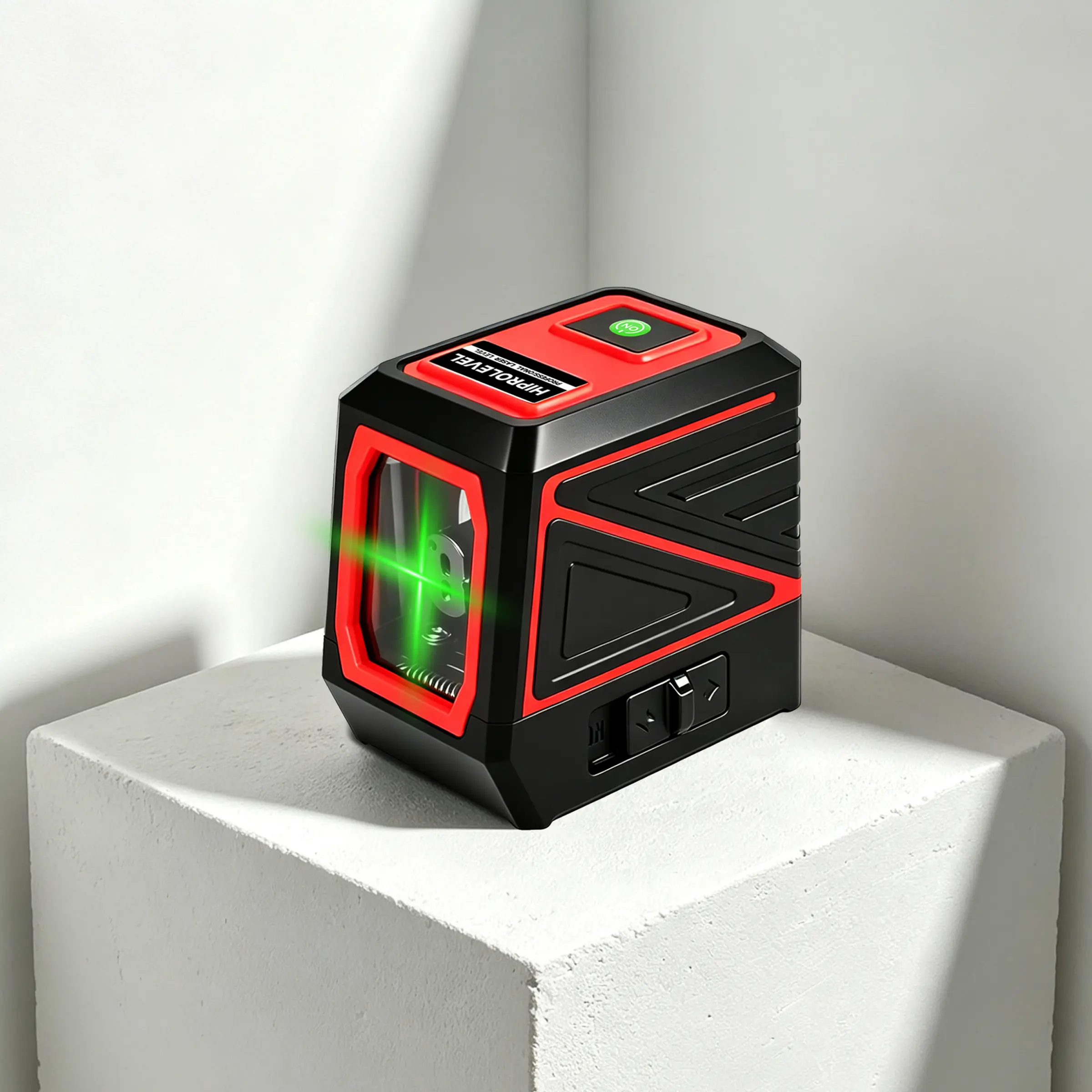 Portable Laser Level, 2 Lines, Auto-Leveling Tool, Cross Line, Adjustable Brightness, Compact Design, Includes Storage Bag, DIY Home Measurement