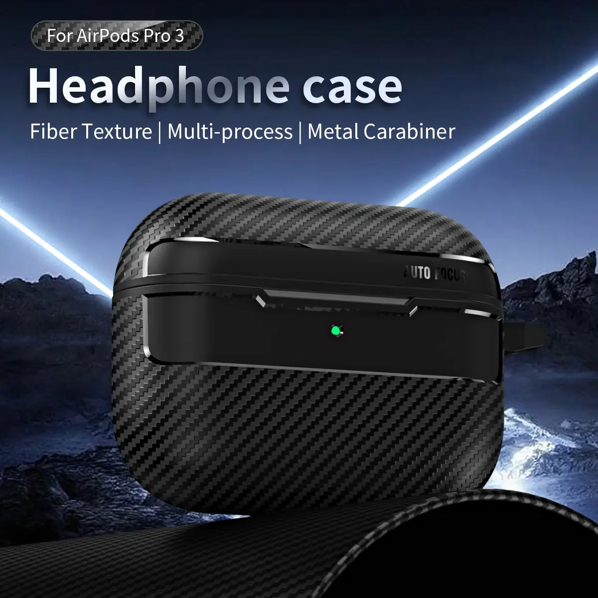 Carbon Fiber Earphone Case for Apple AirPods Pro3/pro2/4, Shockproof Durable Wireless Earbud Protector, Perfect Fit, Earbud Cover