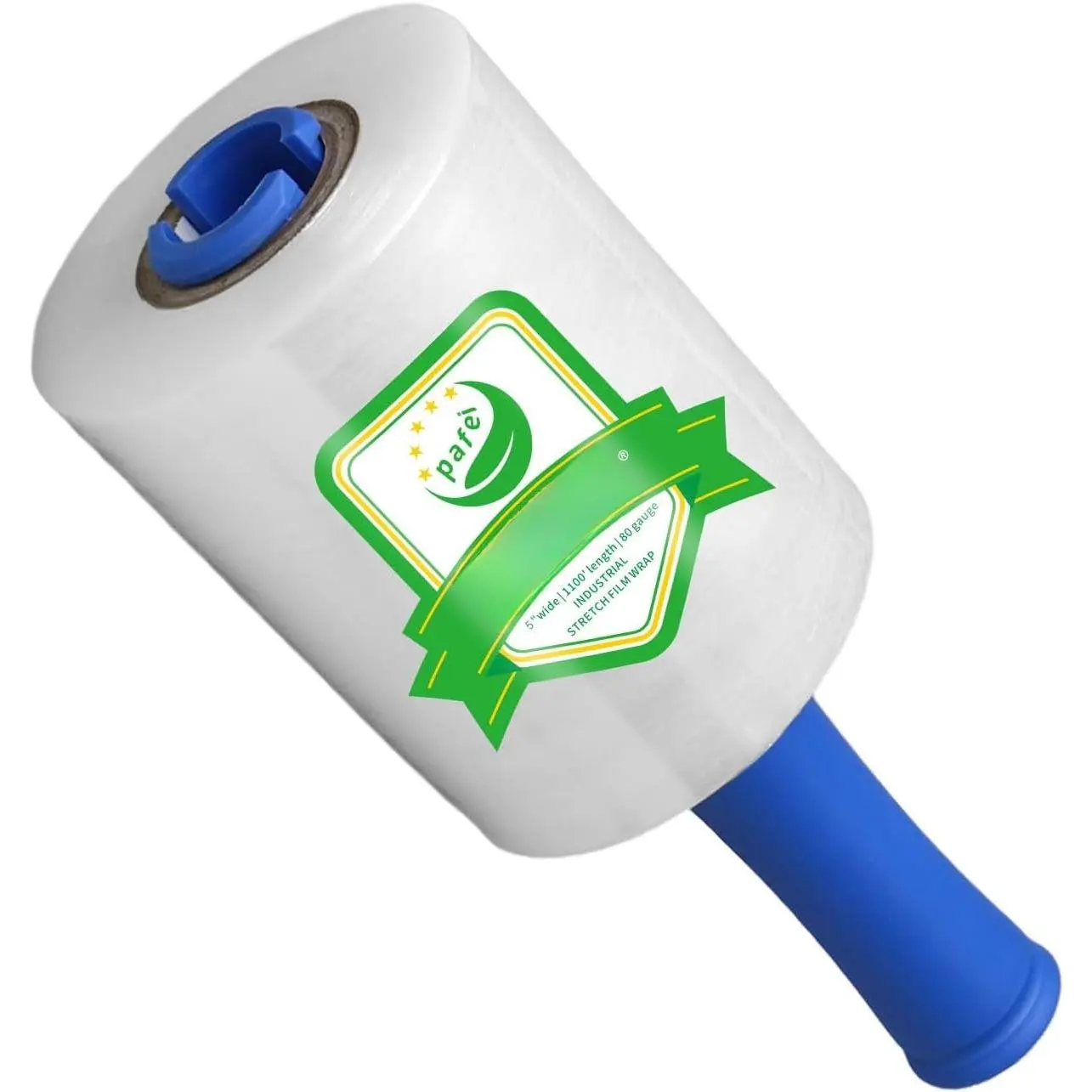 Stretch/Shrink Wrap Roll 5 inch 1100ft 80 Gauge 1 Roll | Plastic Wrap for Moving, Heavy Duty 500% Stretch for Pallets, Packing, Shipping&Furniture Protection​
