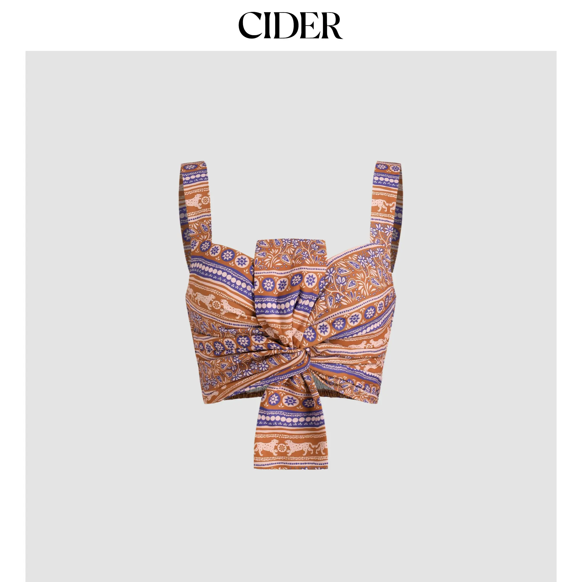Cider [size 4-10] Aztec Sweetheart Twist Crop Top SummerWins SummerFinds