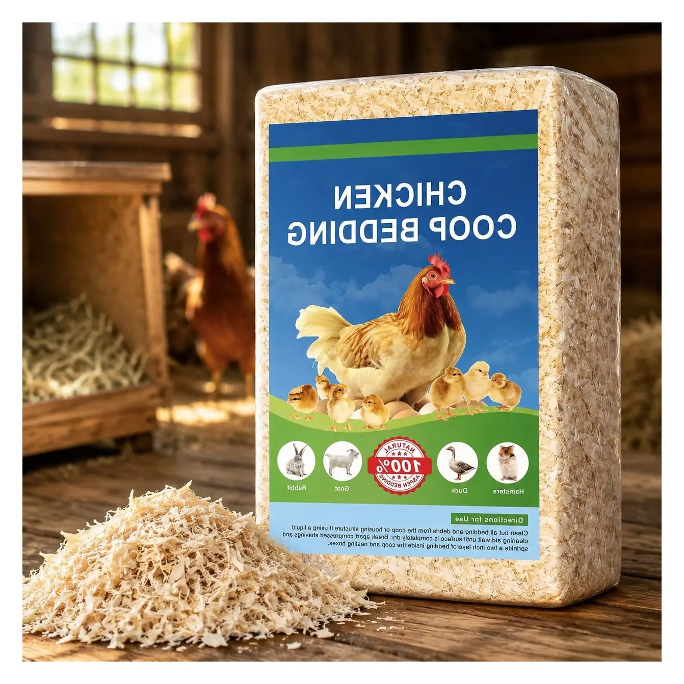 Pine Shavings Wood Chicken Coop Bedding All Natural Pet Small Animal Bedding Odor Control 1 LBGift