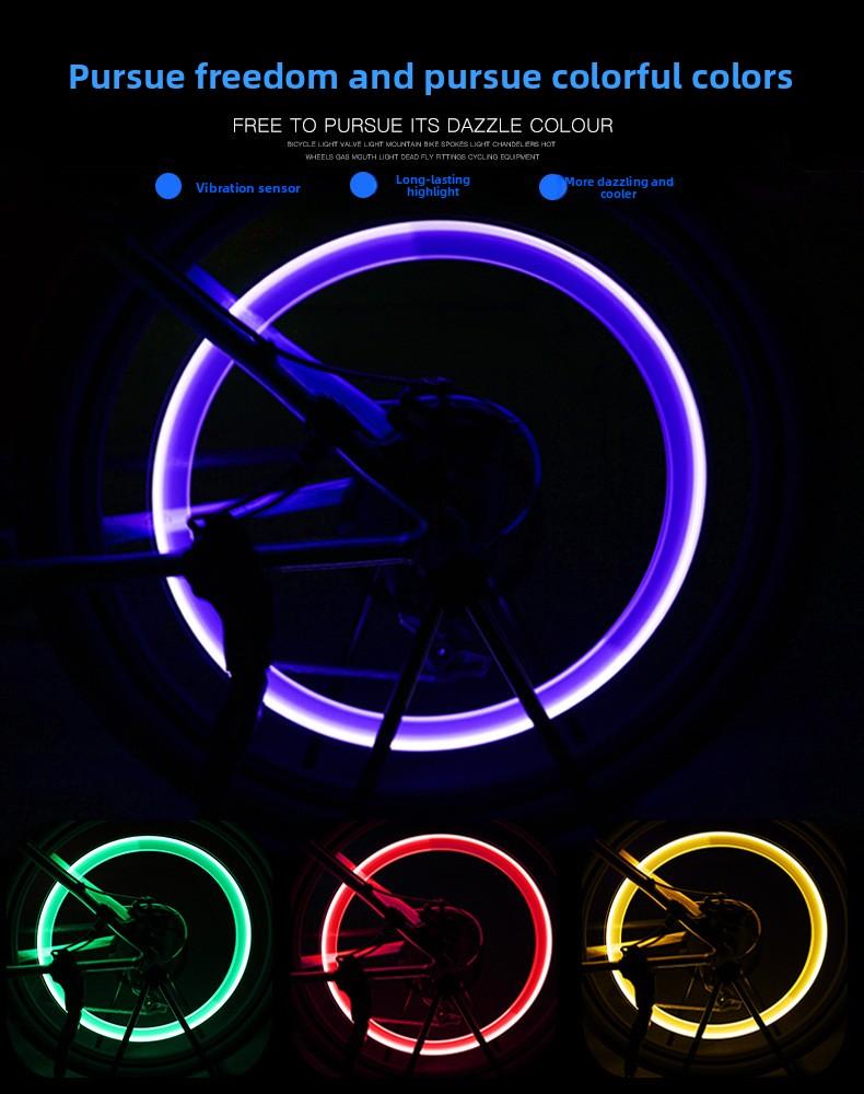 Bicycle Air Nozzle Light Glow Rod Wheel Tire Light Hot Wheels Cycling Equipment Mountain Bike Valve Light