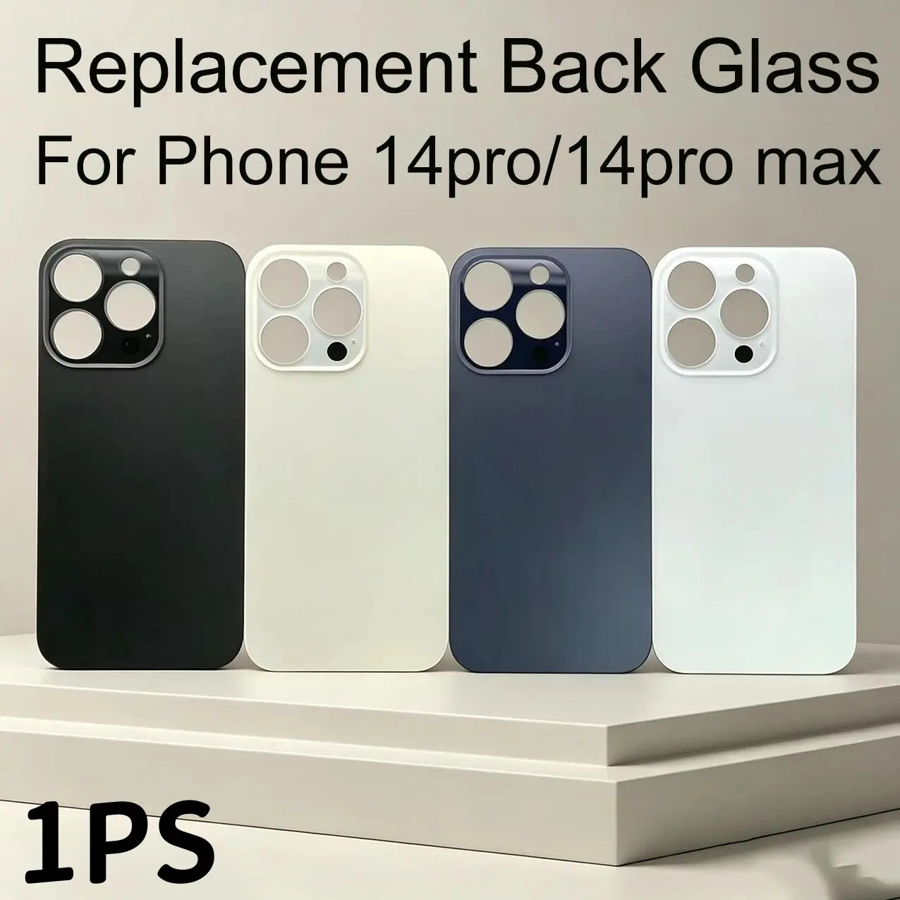 1Pc Replacement Back Glass for iPhone 14 Pro / 14 Pro Max Matte Rear Cover Back Battery Housing Glass Repair Parts Casing