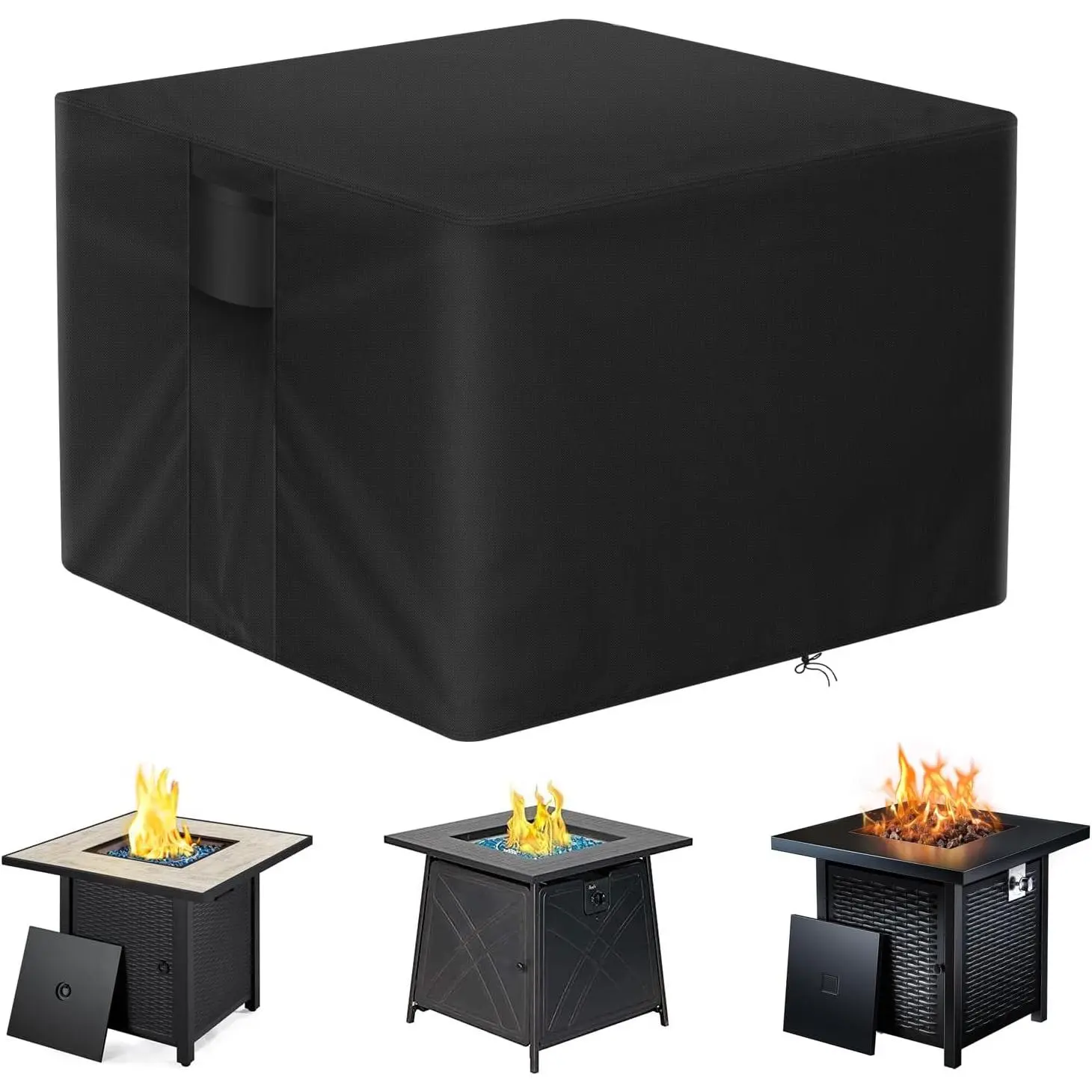 Fire Pit Cover, 28 inch Square Gas Firepit Covers for  Fire Pit Table  Outdoor Fireplace Cover - 28x28x25 inch