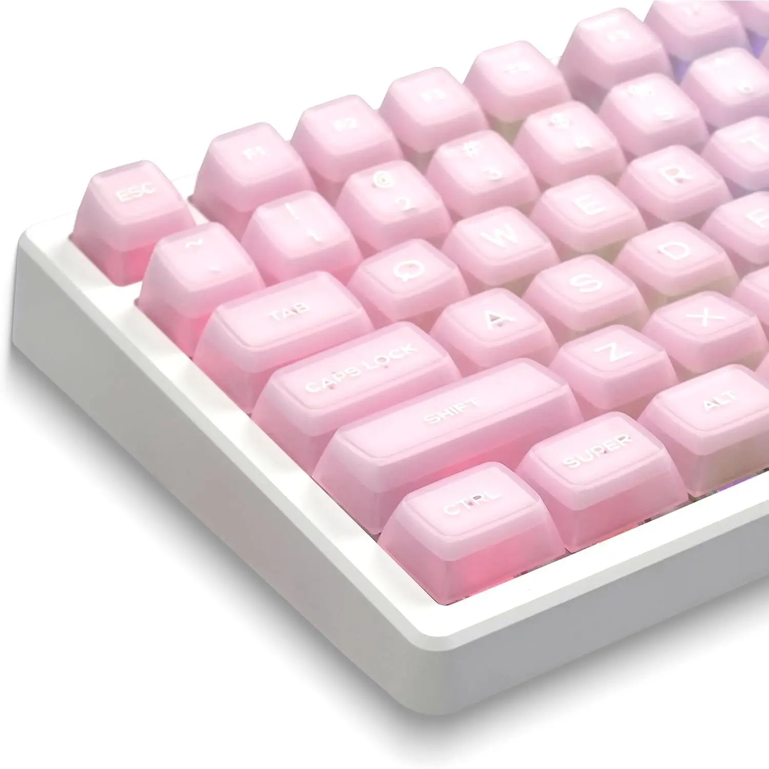 XVX Translucent  Keycaps, Double Shot PBT Keycaps, MDA Profile Keyboard Caps 132 , Custom Keycap Set Compatible with 61/64/68/84/87/100/104/108 Gateron Cherry MX Switches Mechanical Keyboard