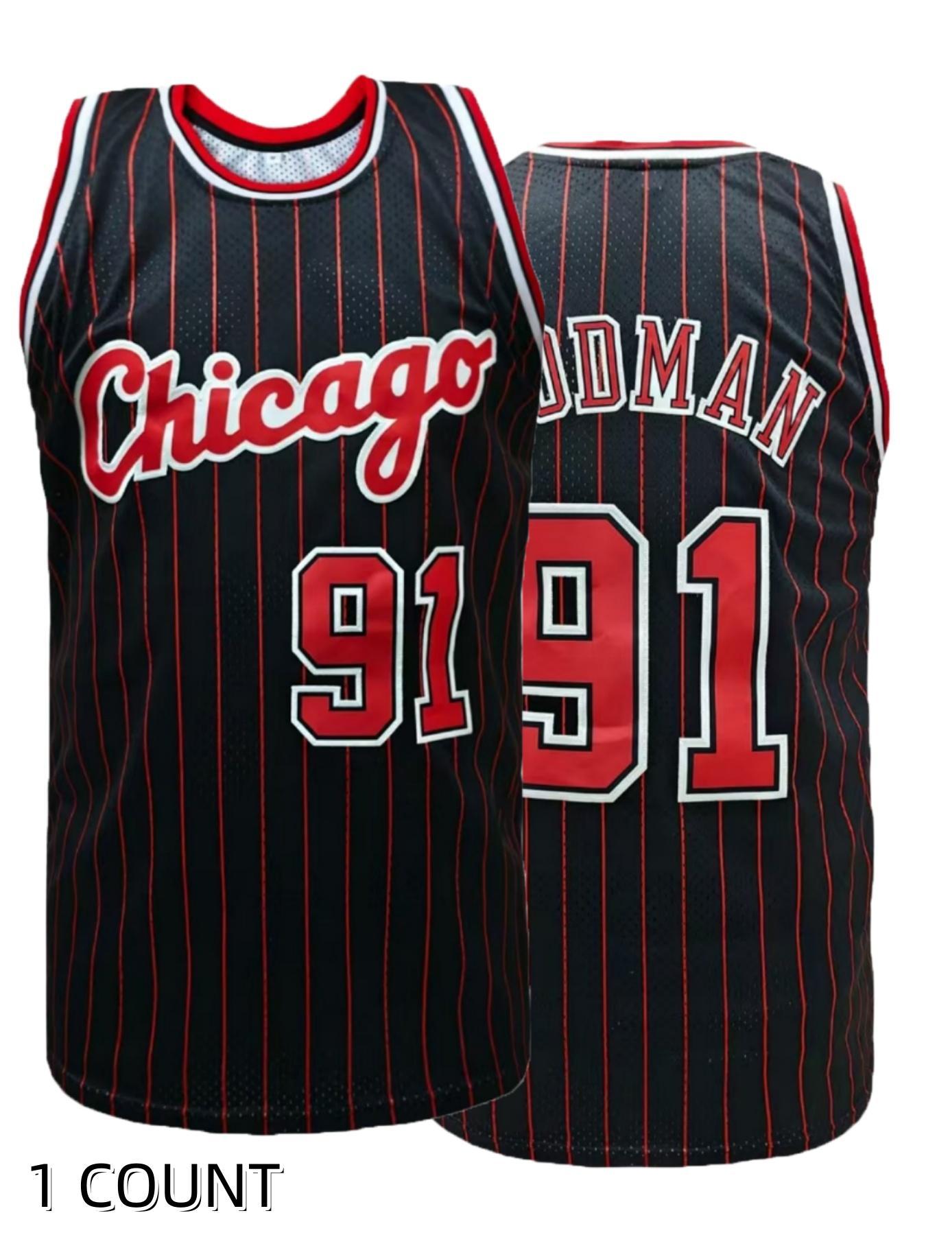 Men's Chicago Basketball Jersey, Breathable Sleeveless Basketball Sports Jersey, Basketball Training Competition Sports Uniforms for Men, Vintage Basketball Jersey