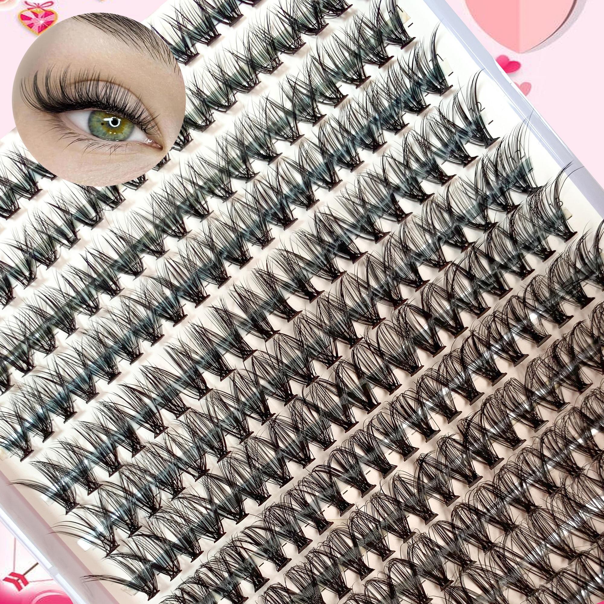 Natural Look Eyelash Extensions Kit, Eyelash Set, 3 Boxes False Eyelashes with Tools, Professional Eye Makeup Accessories for Women, Cosmetic, Eyelash Clusters