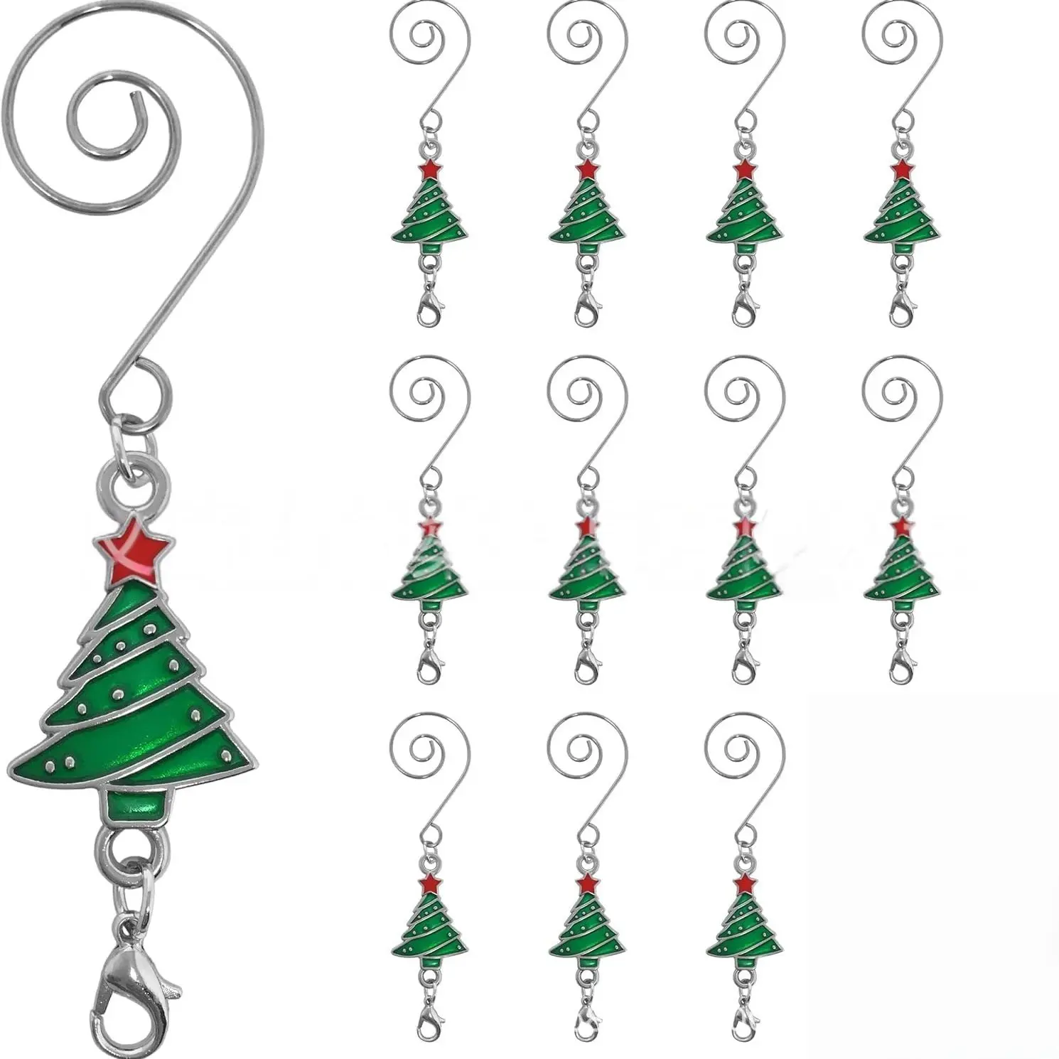 Christmas Tree Decoration Hooks, 12pcs S-Type Hanging Christmas Ornaments, Holiday Decor Accessories, Festive Season Essentials