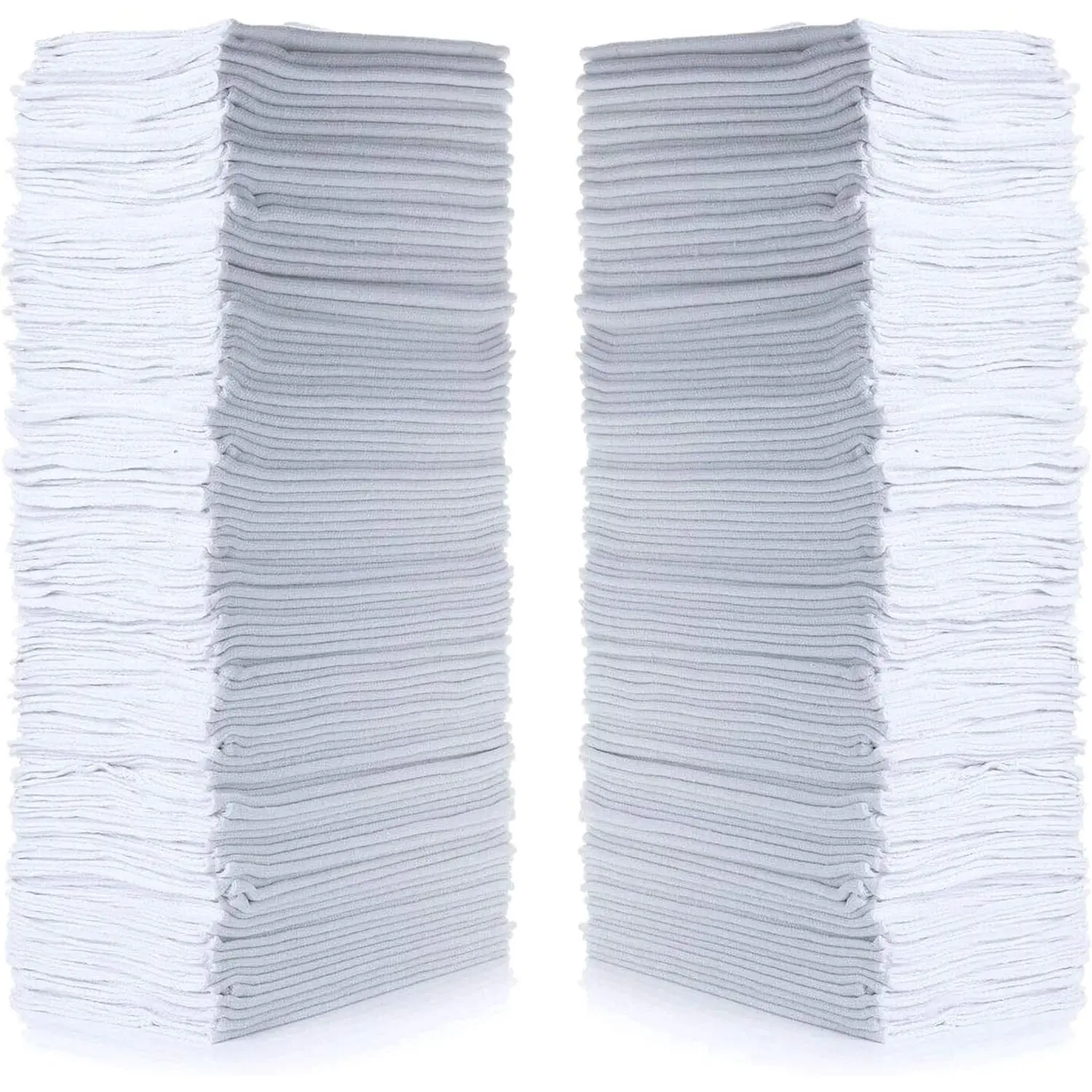 Cotton Shop Towels 14"x12" (145 Pack) – Reusable Cleaning Shop Rags for Automobiles, Industries, Garage and Homes (White)