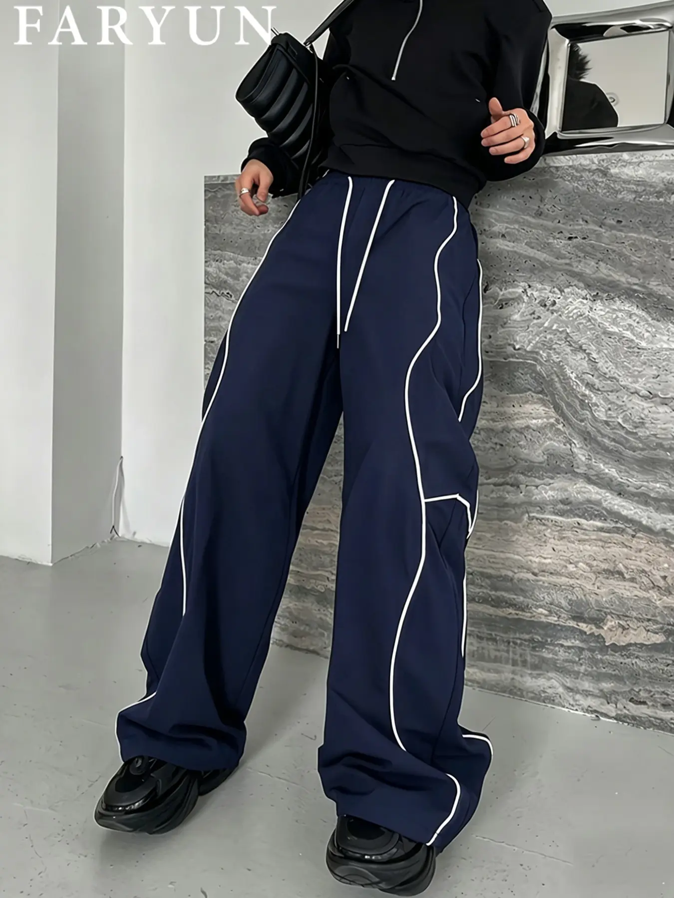 FARYUN Men's and Women's Sporty Long Pants, Fashionable Running and Exercise Wear, Outdoor Fitness Essential, Two-Piece or Single Piece