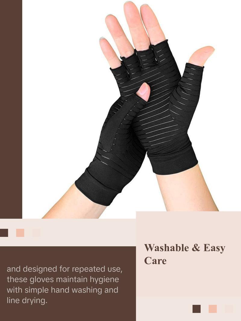 1 Pair Arthritis Compression Gloves for Men and Women – Fingerless Design for Typing, Carpal Tunnel and Joint Pain Relief, Comfortable Support for Daily Wear beanies skull cap winter unisex knit western summer sportive denim baseball Black Flatbill hats