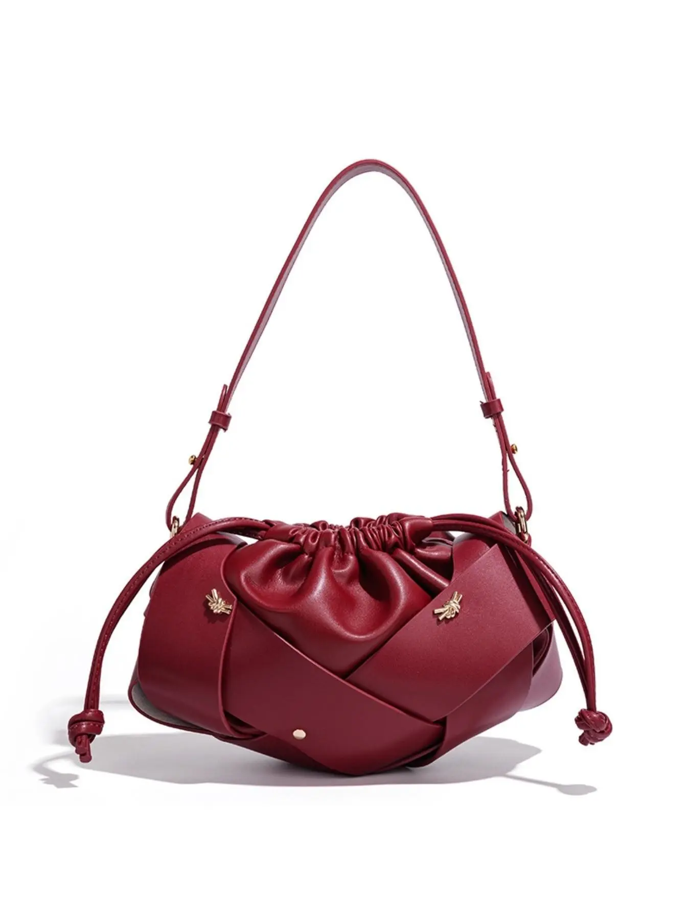 2026 New High-End Handwoven Bag, Single Shoulder Crossbody Bag, Drawstring Design, Commuter Bag, Stylish and Functional