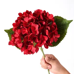 3D Feel Moisturizing Big Hydrangea Simulation Flower Hotel Decoration Floral Wedding Decoration Fake Flower Film Hydrangea