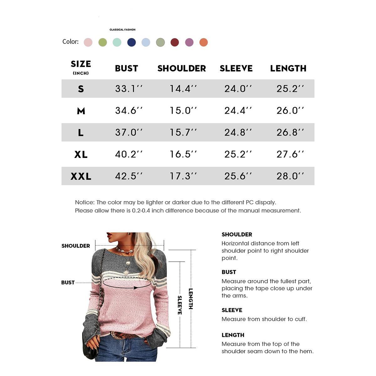 PASLTER Women Autumn Winter Colorblock Pullover Sweaters Round Neck Striped Slim Fitting Knitwear Tops Crewneck Womenswear PASLTER Women Autumn Winter Colorblock Pullover Sweaters Round Neck Striped Slim Fitting Knitwear Tops Crewneck Womenswear