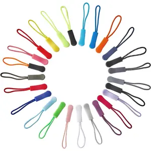 50 count Zipper Pulls,25 Colors Zipper Tags  Nylon Cord Zippers Pull  for Backpacks,Luggage,Jackets,Handbags,Sweatshirt,Purses