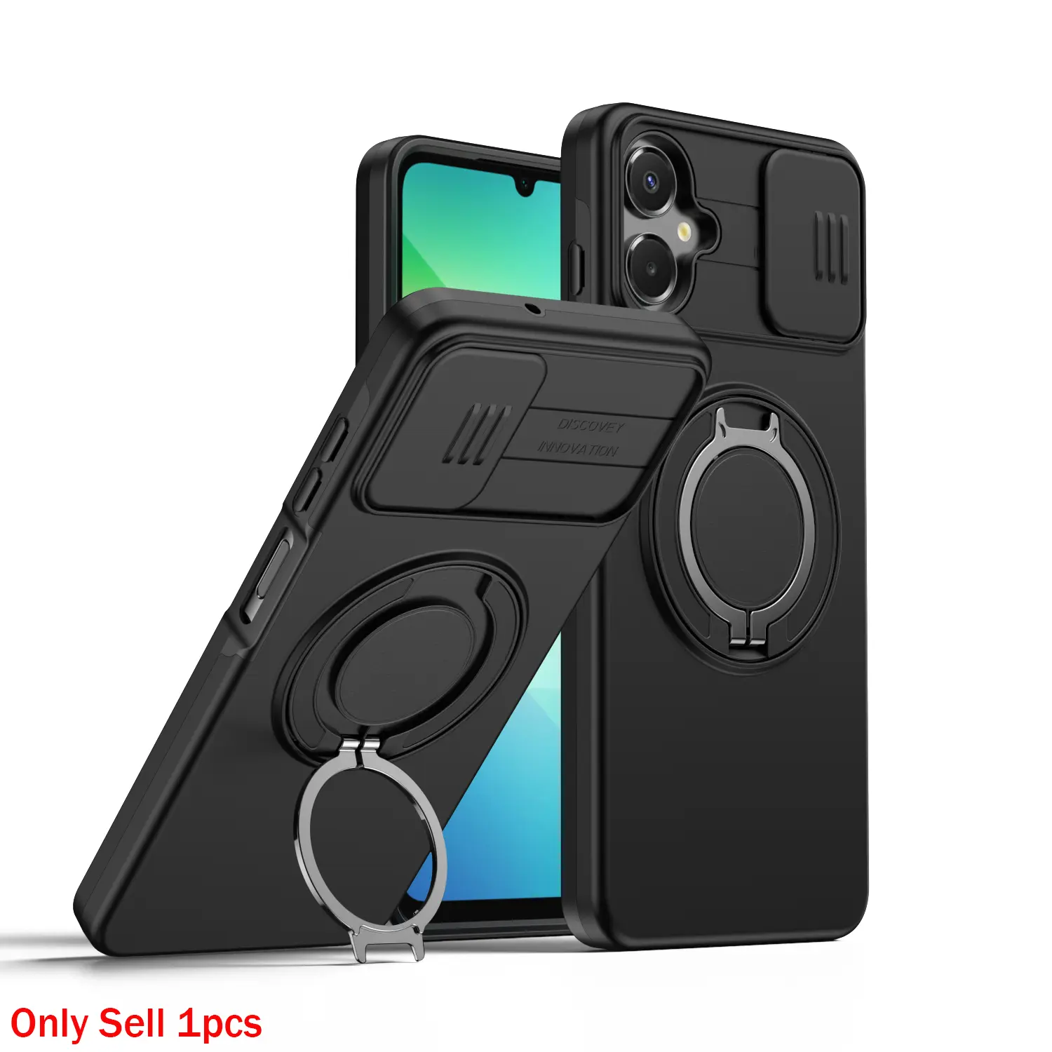Case for Samsung Galaxy A06/A06 4G/A06 5G/A07/A07 4G Non-Slip 360° Rotatable Ring Stand, Shockproof Dust-Resistant Lens Cover for Samsung Galaxy A06/A06 4G/A06 5G/A07/A07 4G Case