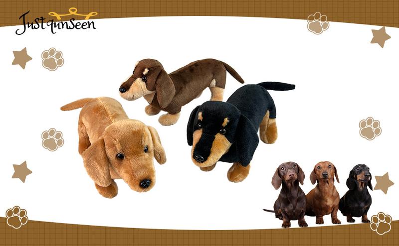 Dogs Stuffed Animals,16”Dachshund Stuffed Animals Plush Dog Stuffed for Kids,Girls,Boys,Pet,Soft Cuddly Plush Realistic Dog as Birthday Gift (Light Brown)