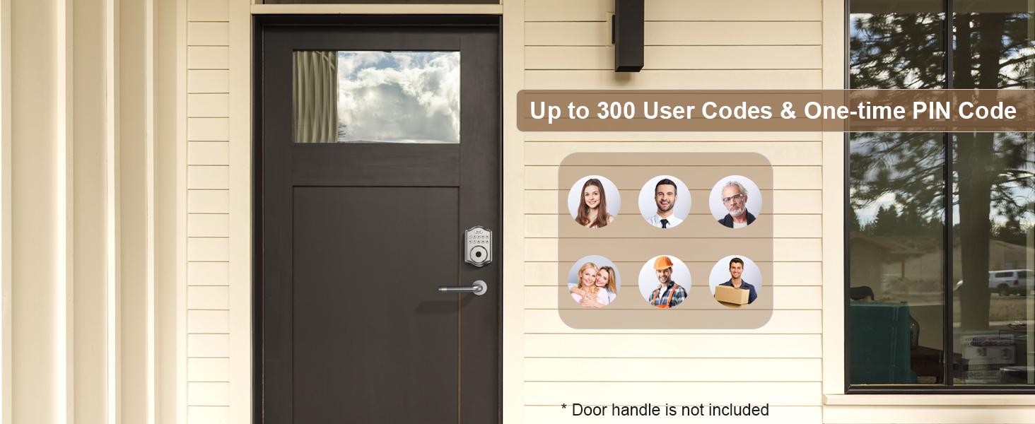 52HZ Fingerprint Door Lock, Keyless Entry Door Lock with Code, Voice Guidance Keypad Deadbolt Locks for Front Door, Anti-Peeping Password, Auto Lock, Easy to Install, Satin Nickel