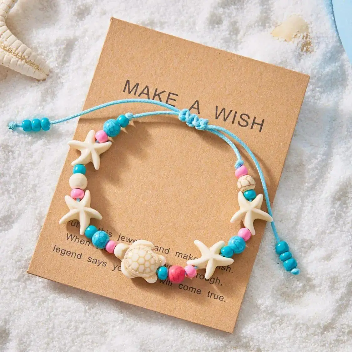 Women's Handmade Braided Shell Beads Bracelets - Adjustable Size Nautical Ethnic Jewelry with Starfish Turtle Accents, Friendship Bracelets for Holiday Beach Party Gifts