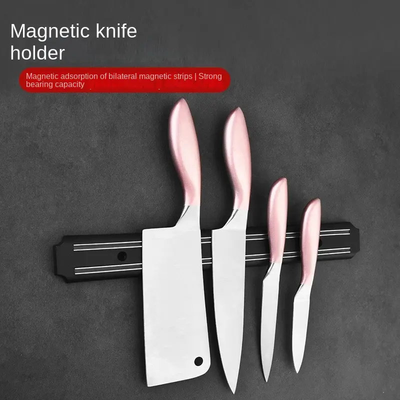 1/2/3pcs Magnetic bar knife holder, kitchen magnetic knife holder, wall mounted magnetic suction knife holder, magnetic knife tool storage rack, Kitchenware
