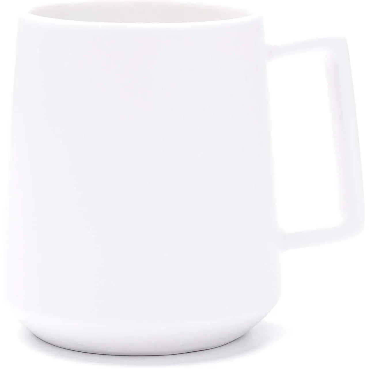 Glossy Finish Sleek Modern Design 16 Fluid Ounces White Mug (1 Mug) - Stain Free - Thick Grade A Quality Ceramic –  Box Packaging