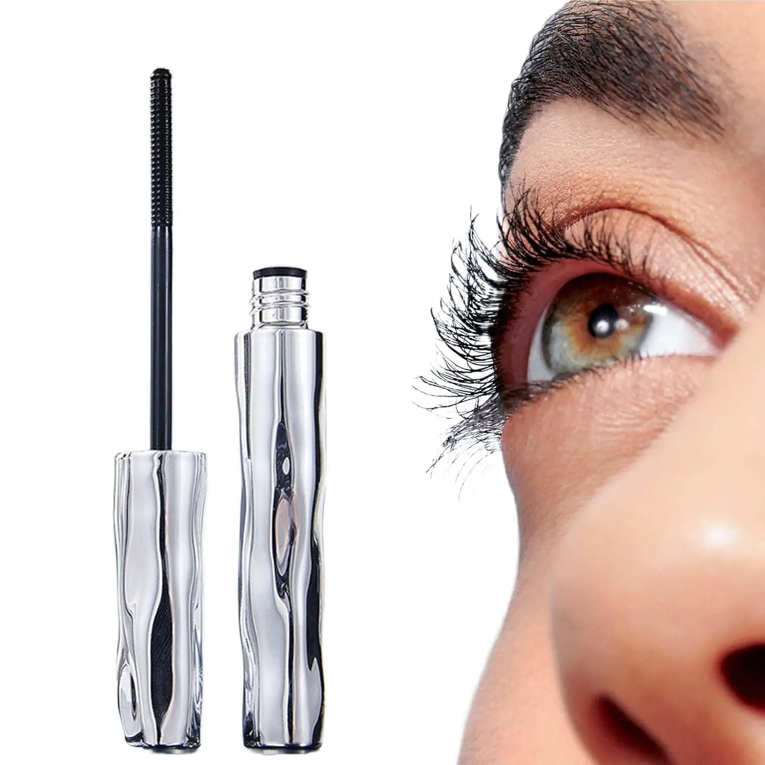 Ultra-Fine Lengthening Waterproof Quick-Dry Mascara, 2026 New Waterproof Quick Drying Curling Mascara, Wand Mascara 3D Curling Eyelash Long Lasting Smudge Proof No Flaking