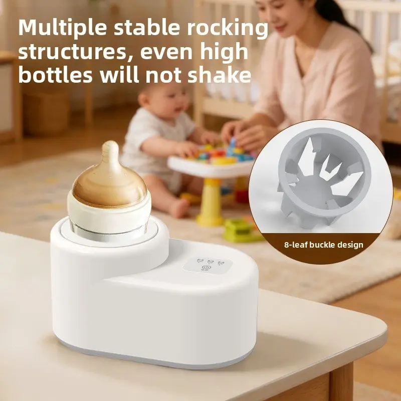 2-in-1 Smart Automatic Baby Formula Mixer & Warmer, Electric Milk Shaker with Constant Temperature, Portable Baby Bottle Warmer for Nursing Feeding