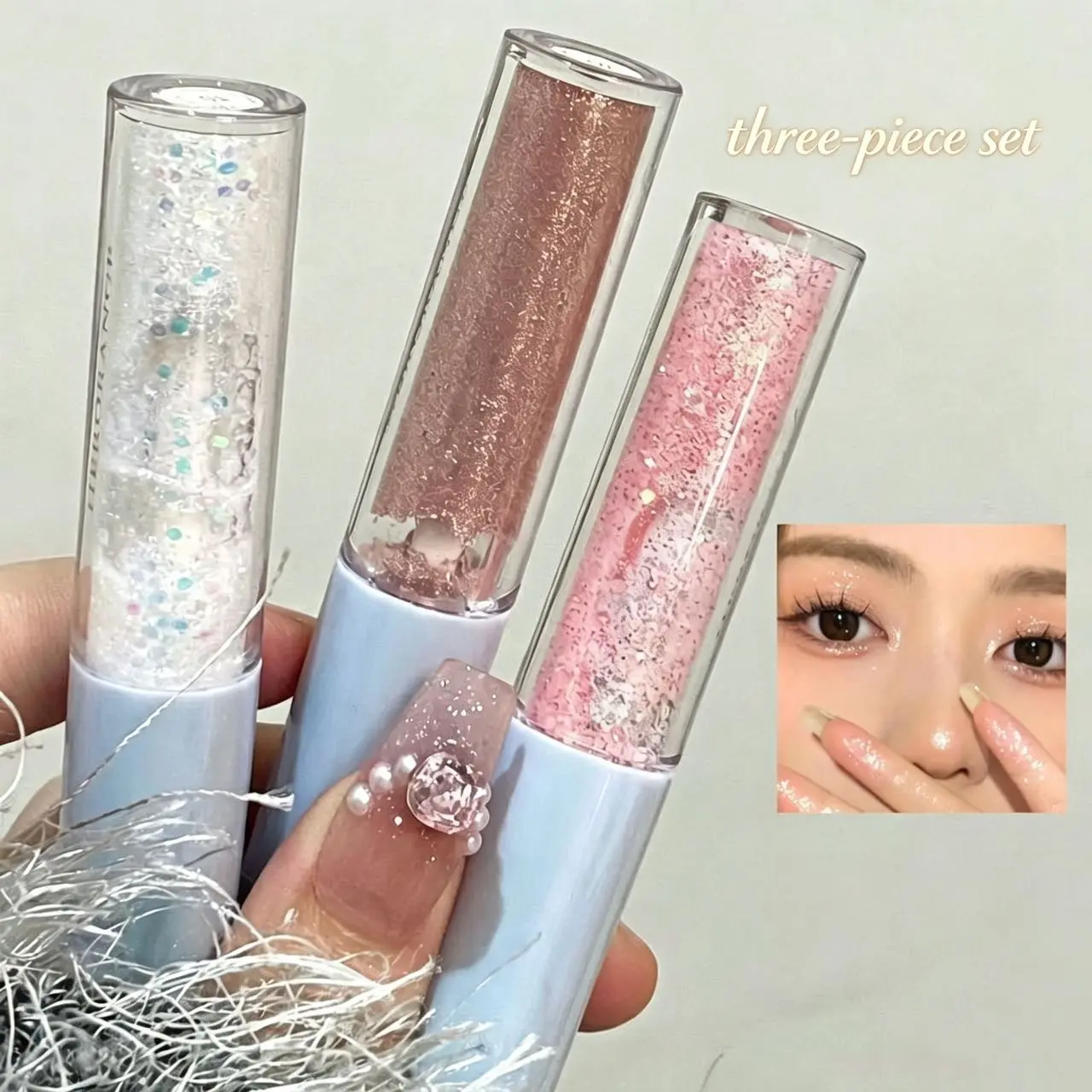Magic Star River Liquid Eyeshadow Set Shimmery Diamond Glitter Wet Dewy Texture Long Lasting Sparkly Eye Makeup Kit