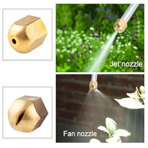 Shayee High Pressure Power Washer Wand for Garden Hose with Jet Nozzle and Fan Nozzle Hydro Jet Power Sprayer for Car Washing or Garden Cleaning Made of Durable Metal