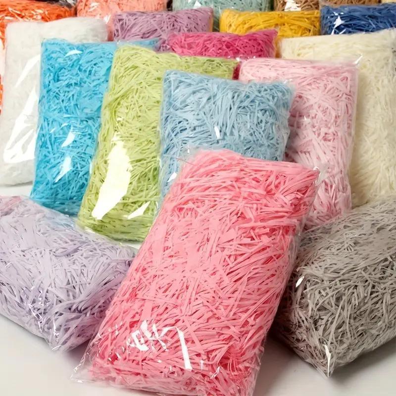 Crinkle Cut Filling Paper, 100g/3.53oz Colorful Creative Gift Wrapping Packaging Shredded Paper, Recyclable Craft Shredded Paper for Birthday, Wedding Gifts, Gift Wrapping Supplies