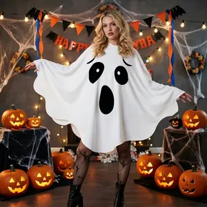 Halloween Ghost Cape Costume, Festival Party, Witch Cosplay Stage Performance Dress, 1pc Halloween Costume Accessory